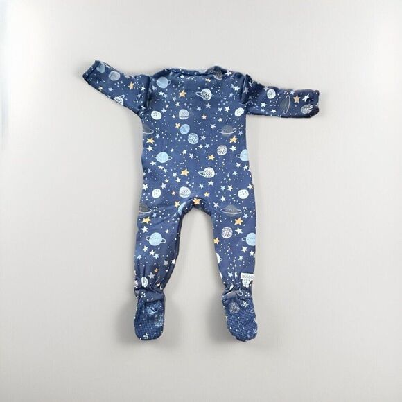 Ruggedbutts Sleeper Zip Footie Baby Boys 0-3 Months Outer Space NEW Blue Pj - Picture 2 of 5